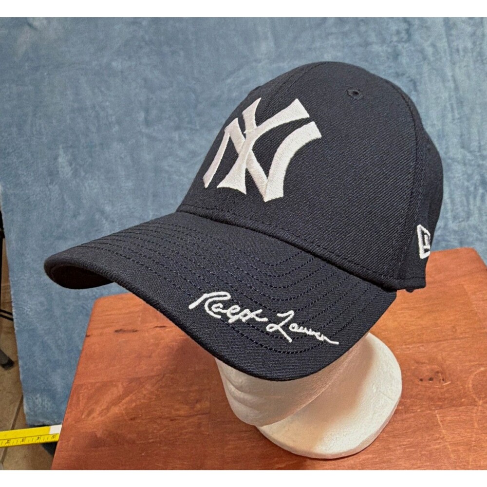 Polo Ralph Lauren New Era New York Yankees Hat Navy Blue 39THIRTY Cap S/M NWOT